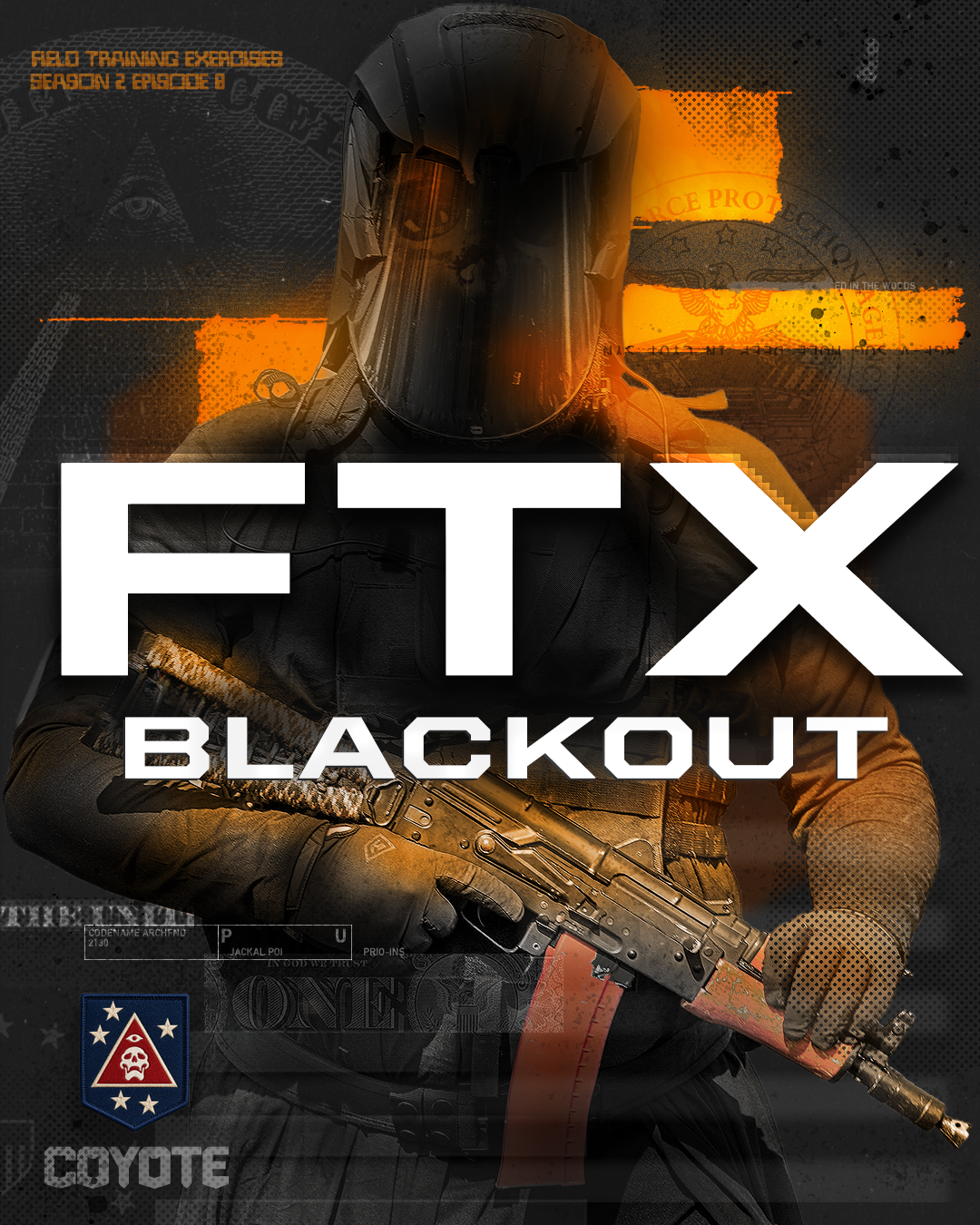 FTX Blackout Season 2 Episode 8 event poster at Coyote Force